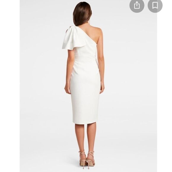 Forever New Porcelain Bessy One Shoulder Bow Dress - Picture 4 of 16